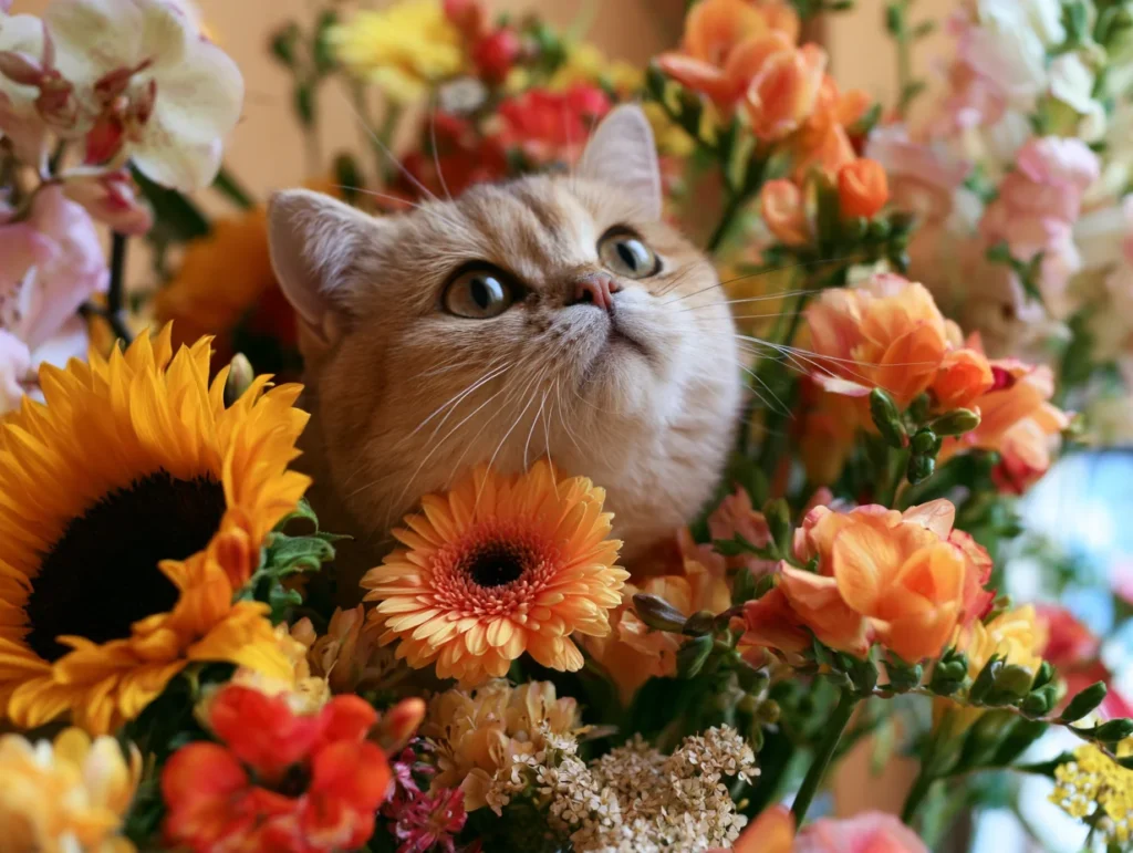 A Cat-Safe Guide to Flowers, Bouquets, and Houseplants