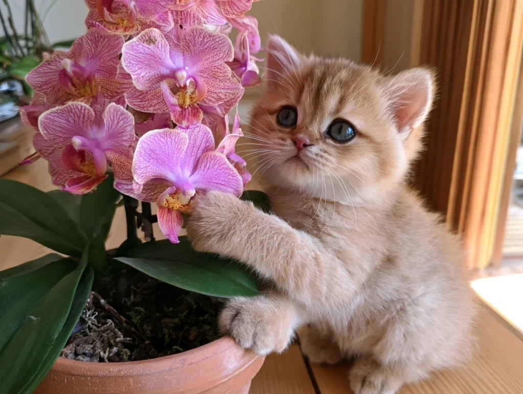 cats and flowers